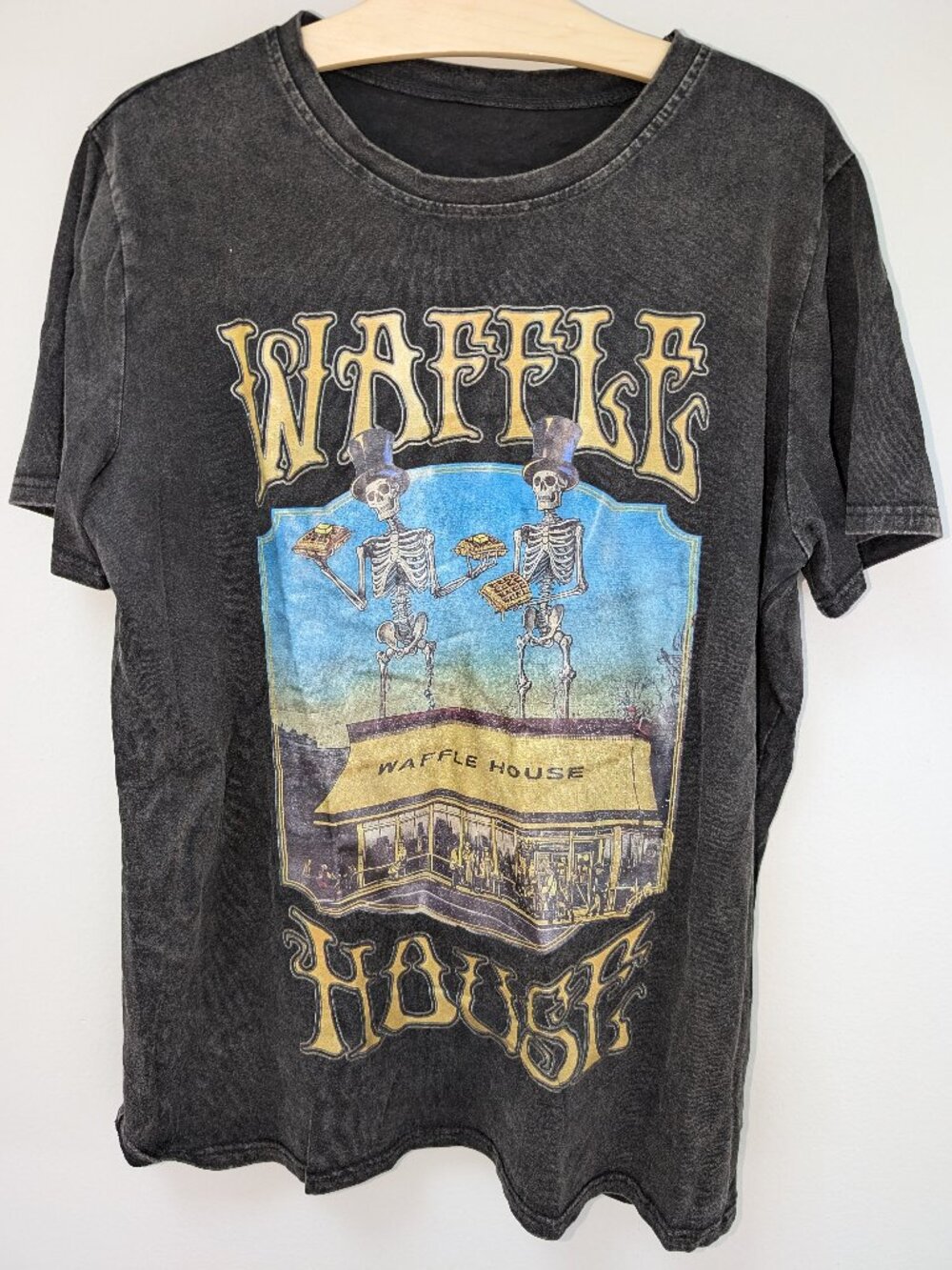 Vintage Grateful Dead Themed Waffle House Tee Shirt - Size Medium